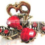 2015 Fashion Women Red Rhinestone Alloy Hair Claws thumbnail-1