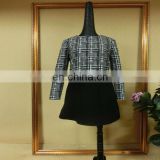 Powersweet 2014 New Design Simple Two Pieces Blouse And Skirt For Winter