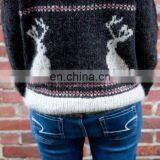 Wool Ugly Christmas Sweater Design for Girl With Jackalope Patterns of Loose Fit Wholesale Clothing Direct From China thumbnail-4