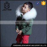 Winter Childrens Baby Alpaca Fur Coats With Big Fur Hood Coat thumbnail-5