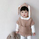 Wholesale and Retail Baby Suit Clothes Knitted Hat Pants Tops Solid Color Knitted Girl Sweater thumbnail-5