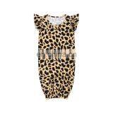 Floral Pattern Printing Newborn Baby Flutter Sleeve Sleep Gown Wholesale Baby Sleeping Bags. thumbnail-2