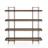 4-layer Wood Metal Expansive Shelving Display Rack for Room, Office or Kitchen thumbnail-4