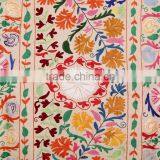 Indian Suzani Modern Flower Tapestry Decorative Throws Ethnic Art Suzani Bedspread thumbnail-2