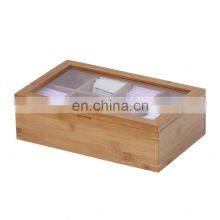 OEM Accept Customized Logo Glass Lid Wooden Tea Box thumbnail-4