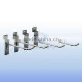 Hot sale metal chrome security slatwall hook in 250mm