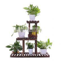 Bamboo 3-Tier Hanging Plant Stand Planter Shelves Flower Pot Organizer Storage Rack Folding Display Plants Shelf thumbnail-1