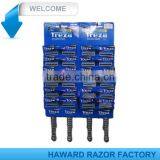 D226L Hanging Card Two Blade Rubber Handle Two Blade Razor