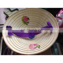 Customized Original Image Plain Palm Leaf Hat Ribbon & Rope Panama Hat Natural Grass Non La Vietnamese Traditional Hat thumbnail-2