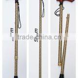 2-section adjustment ,aluminum alloy,real wooden handle, walking cane, walking stick, crutch