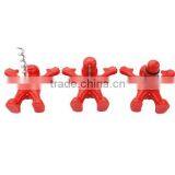 Creative Wine Accessories Red Men Bottle Opener, Corkscrew and Stopper thumbnail-3