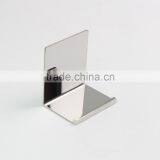 Polished Silver Metal Purse Display L Stand Metal Wallet Display Stand thumbnail-2