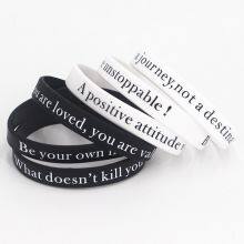 Hot Sale Custom Silicone Bracelet Anti-Bullying Propaganda Quotes for Children's Healthy Growth for Events Factory Wholesale thumbnail-4