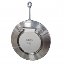 Single Disc & Double Plate Wafer Check Valve Single Flap PN10/PN16 H74W 304 316 Stainless Steel Body CF8 CF8M Round Type thumbnail-5