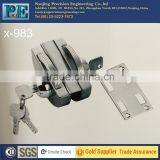 983 half round stainless steel fabrication brass lock core double lock head for single glass door