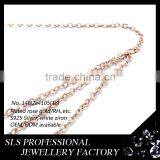 2015 Generous and High Fashion 925 Silver Sister Rose Gold Latest Model Starfish Cubic Zircon Necklace Set for Ladies thumbnail-4