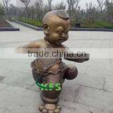 Bronze Park Decor Lovely Boy Sculpture