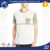 Factory Best Price Various Color Selection Men Striped Mercerized Cotton T-shirt thumbnail-1