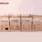 large capacity jute square foldable storage basket with handle and lid for clothing laundry