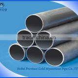 Circular seamless steel pipe and round tube