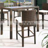 Wicker Bar Table and Chair Set thumbnail-4
