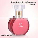 30ml Round Red Acrylic Lotion Pump Bottle Innovative Cosmetic Packaging Bottle