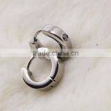 15mm Diameter Fashion Stainless Steel Small Hoop Earrings Stud Unisex Women Men thumbnail-6