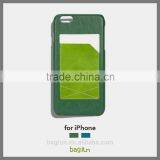 2016 Design Luxury Slim Genuine Leather Mobile Back Phone Case for IPhone 6s Plus Slot Card Phone Case