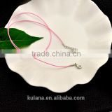 Wholesale pink wax cotton cord necklace for pendant bracelet jewelry making 92308