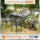 Elizabeth Outdoor cast aluminum square dining furniture set garden set