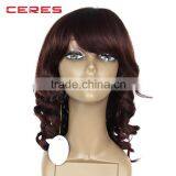 99J Shoulder Length Kinky Curly Wig, Fashional Wig for Office Lady