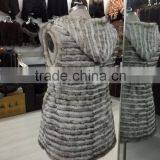 Women Clothing Natural Colour Wholesale Knitted Genuine Mink Fur Vest thumbnail-2