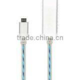 Visible Flashing Usb to Micro Usb Charger Cable for Mobile Phone