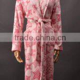 100% Polyester Eco-friendly Top Quality Colorful Coral Fleece Bathrobe thumbnail-6