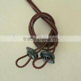 Brown & White Round Elastic Shoelaces thumbnail-1