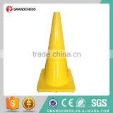 Yellow color 28 inch pvc traffic cone