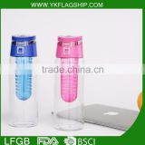 BPA Free Custom plastic joyshaker water bottle opener,water bottle joyshaker model with infuser