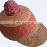 Striped Fashion Straw Cap With Peak thumbnail-1