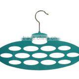 Oval Circles Velvet Flocked Scarf Hanger Organizer thumbnail-6
