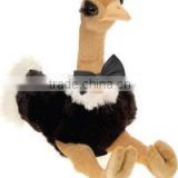 imprinted plush stuffed Ostrich mascot beanbag t-shirt personalized custom logo bandana bib tie ribbon soft animal toys