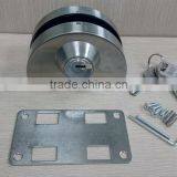 Stainless Steel Door Lock With 3 Brass Keys for Glass Door thumbnail-1