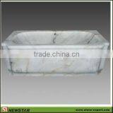 Landscape White Marble Bathtub 150/180/195cm