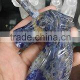Hand Carving Natural Blue Stone Ore Unicorn for Sale