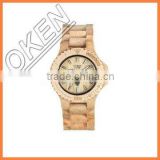 Customized wood watch Wholesale Fashion Bamboo Watch Men Custom Logo Wrist We Wood Watch Cheap Handmade Leather Strap