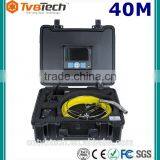 40M Cable CCTV Video Pipe Drainage Inspection Camera System + 7 inch LCD Monitor And Meter Counter,512hz Sonde&Locator