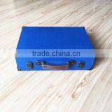China Factory Wholesale Custom PU Leather Gift Boxes, Dark Blue Storage Box thumbnail-2