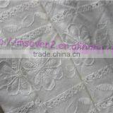 100% Cotton Combed Flower Fabric With Lace Embroidered Lace Fabric China thumbnail-2