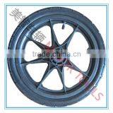 16 Inch Pneumatic Rubber Trailer Wheel With Plastic Rim for Stroller thumbnail-2