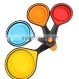 High Quality Colorful Collapsible Silicone Measuring Cups Set With Hanging Loop for Cooking thumbnail-2