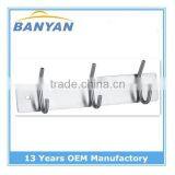 Wall Mount 3 Hook Rack, Brushed Nickel/brush thumbnail-1